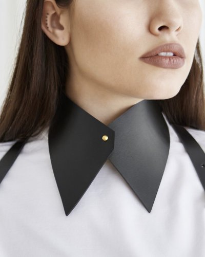 Collar | Black With Golden Hardware