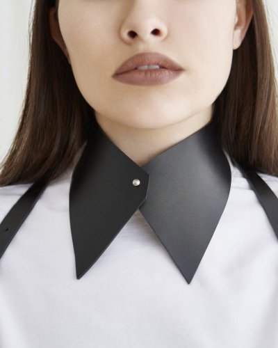 Collar | Black With Silver Hardware